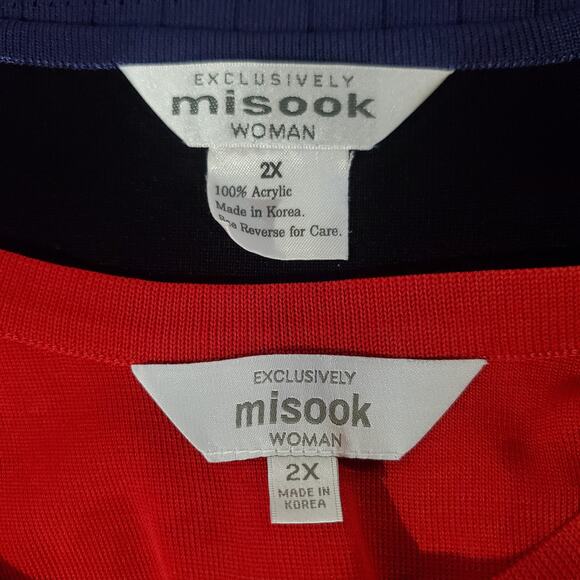 Exclusively Misook Womens Set of 2 Sleeveless Knit Tops Size 2X Career Office - Picture 11 of 13